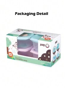 4 件便携式婴儿食品储存容器，密封，用于储存零食、婴儿食品