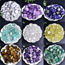 100g/pack Mixed Natural Crystal Tumbled Stones, Demagnetizing Pack Family Gift - Multicolor - View 3