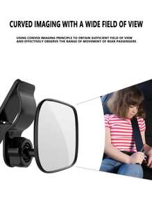 汽車嬰兒觀察鏡和兒童後照鏡 - 黑色 - 查看 3