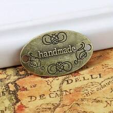10pcs Metal Handmade Label DIY Clothes Hat Bag Sewing Label Clothing Accessories Retro Silvery Bronze Alloy Label