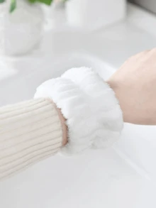 4入組/2入組 面部清洗防水手環 冬季口袋 防水手套 擦拭手環 吸水袖套 清洗防水袖套手套 - 白色 - 查看 8