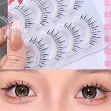 Abpopa 5 Pairs/set Korean Style M06 False Eyelashes, Soft & Natural, Suitable For Daily Makeup - Natural Lashes - View 5