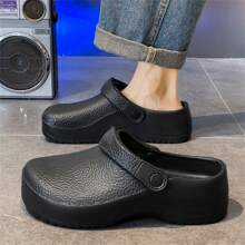 Zapatos de chef antideslizantes, resistentes al aceite, perforados y resistentes al desgaste, tipo sandalias de corte bajo para trabajos de cocina - Negro - Ver 10