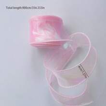 1pc Shiny Organza Ribbon For Cake, Gift, Flower Decoration And Wrapping - White - View 2