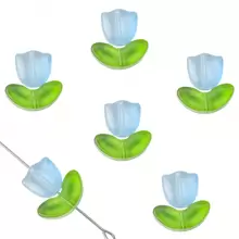 beadia 9mm 10/20入組鬱金香花式燈工玻璃珠，多色燈工花珠 DIY 手鍊珠寶首飾製作用 - 花 - 查看 6