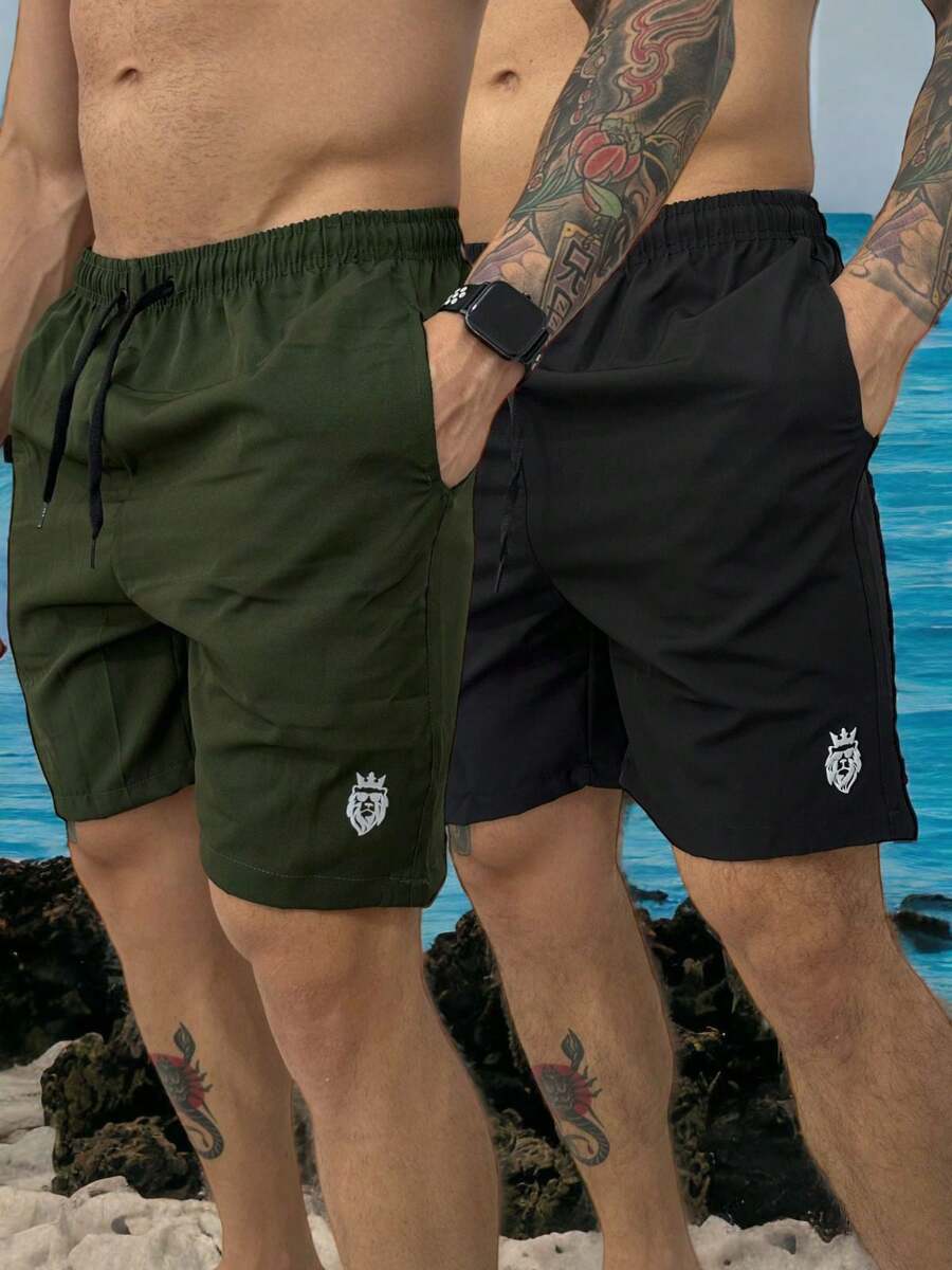 Men Shorts - 軍綠色 - 查看 1