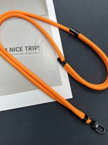 1個可調節的厚黑色金屬配件防丟手機殼掛繩,可掛在肩膀、脖子或手腕上 - 珊瑚橙 - 查看 6