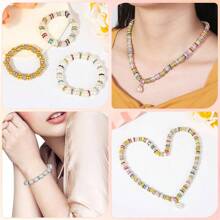 100pcs 8mm Round Bead Spacers With Rhinestones For Jewelry Making, Suitable For Loose Beads Diy Bracelet Necklace Pendant (Multiple Colors Available) - Black - View 10