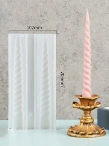 螺旋柱蜡烛模具硅胶模具适用于 DIY 手工蜡烛装饰 - 尖長柱 - 查看 2