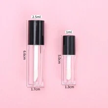 2入組迷你空唇彩樣品瓶1ml、2.5ml - 黑色 - 查看 8