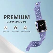 4入組適用於女士和男士的apple手錶錶帶40mm 38mm 41mm 44mm 45mm 49mm 42mm,適用於se、ultra系列9 8 7 6 5 4 3 2 1,耐用、時尚、柔軟、透氣的硅膠運動錶帶 - 多色 - 查看 6