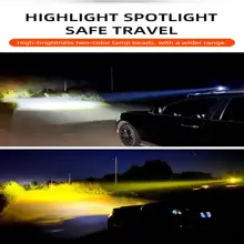 1對迷你led摩托輔助燈自行車前燈電動車前燈迷你行車燈(帶開關)atv機車汽車輔助聚光燈摩托車配件萬能雙光聚光燈 - 黑色 - 查看 7