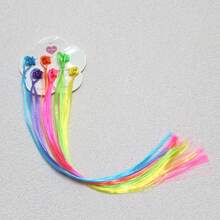 Kid's Cute Hair Tie, Mini Claw Clip, Ponytail Holder, Mixed Color, Adult, Braids, Twists, Hair Buns, Party, Travel, Bright, Scenery, School Performance, Art Show, College Girl, Lady, Elegant, Dating, Bohemian, Cornrows, Twisted Rope Hair Band - Multicolor - View 10