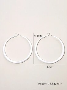 1pair European And American Fashion Simple Style Painted Color Geometric Twisted Round Shaped Iron Alloy Earrings For Women, Daily Wear