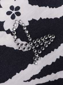 Annil Vestido sin mangas de cuello redondo de algodón puro impreso con una hermosa flor de malla para niña preadolescente, suave y cómodo para el verano
