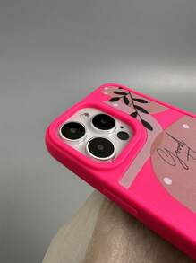 1pc Matte Anti-Fall Raised Camera Circle TPU Patterned Phone Case, Maple Leaf Design, Compatible With Apple Models Waterproof Shockproof Scratch Resistant - Multicolor - View 4