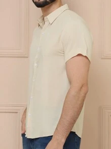 Men Shirts - 米色 - 查看 5