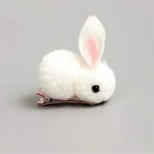 5 Piezas/set Presillas De Pelo De Conejo Adorable De Peluche Para Niñas - ¡el Accesorio Perfecto Para Niños! - Multicolor - Ver 5