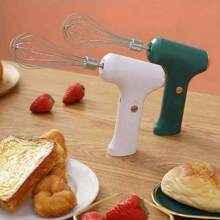 無線電動打蛋器迷你奶油自動攪拌器適用於蛋糕烘焙,可充電攪拌機 - 白色 - 查看 4