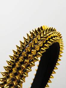 女性嘻哈風格海綿和鉚釘裝飾頭帶,巴洛克舞蹈表演髮飾