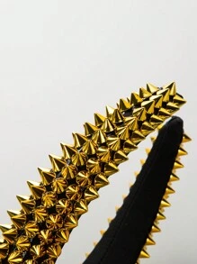 女性嘻哈風格海綿和鉚釘裝飾頭帶,巴洛克舞蹈表演髮飾