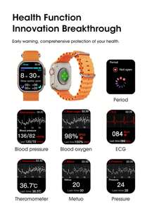 Reloj inteligente u11 smartwatch serie de brújula lsland 9 reloj deportivo llamada Bluetooth monitoreo de salud de fitness - Gris - Ver 11