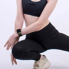 Compatible With Apple Watch Band Series 6 38mm 40mm 42mm 44mm For Women Men, Comfortable Flexible Textured Weave Pattern Sport Wristband Compatible With Apple Watch SE Series 6 5 4 3 2 1 - Army Green - View 4