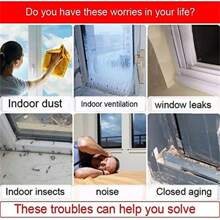 双面胶带 1 条自粘密封条 1 米硅胶门窗防风雨防尘防风雨绝缘胶带黑色（颜色：透明，宽度：25 毫米） - 透明 - 查看 6