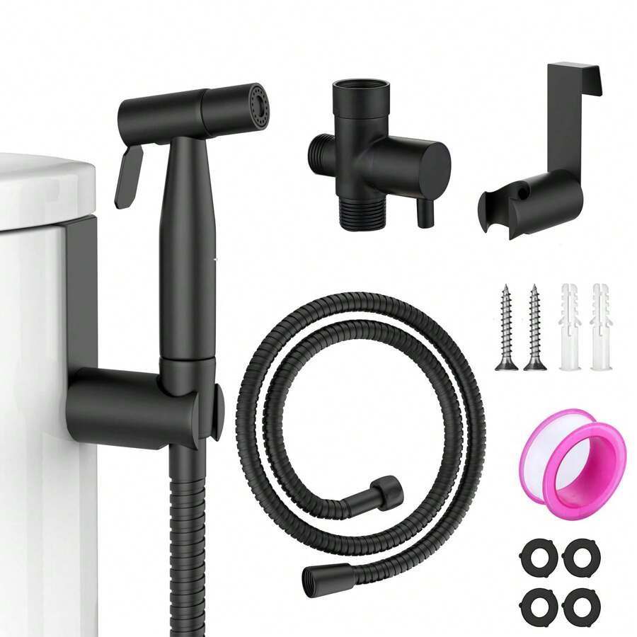 Handheld Bidet Sprayer for Toilet-B - Black - View 1