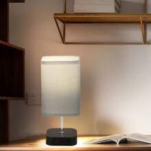 現代風格桌燈dc5v三色可調節溫度亞麻簡約床頭燈led桌燈,適用於臥室客廳裝飾 - 錐柱款 - 查看 5