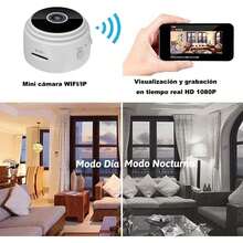 Camara Espia WiFi Oculta, 1080P HD Detección de Movimiento con Visión Nocturna Mini Cámara Espía, Soporta Grabación Cíclica, Múltiples Usuarios, Reproducción Remota, para Interior, Hogar y Oficina - Negro - Ver 3