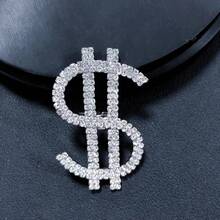 1入新品鑽石戒指,時尚個性誇張美元圈戒指,全鑽石幾何珠寶適合女性 - 彩色 - 查看 6