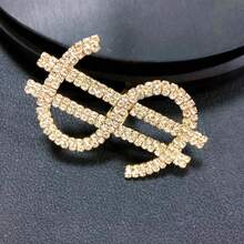 1入新品鑽石戒指,時尚個性誇張美元圈戒指,全鑽石幾何珠寶適合女性 - 彩色 - 查看 7