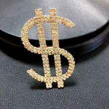 1入新品鑽石戒指,時尚個性誇張美元圈戒指,全鑽石幾何珠寶適合女性 - 彩色 - 查看 8