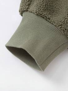 Balabala 少女保暖羊毛衬里運動長褲 - 軍綠色 - 查看 6