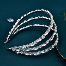1 件簡約風格水鑽頭帶,手工新娘婚禮髮飾,閃亮、優雅、奢華,適合日常佩戴和節日裝飾