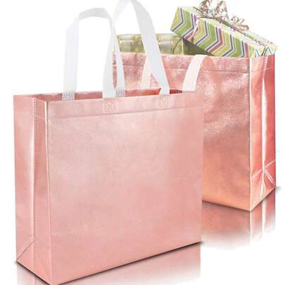 FELIN 16 Bolsas de Compras Reutilizables Brillantes con Asa,Bolsas de Regalo Plegables,Bolsas de Compras Portátiles Duraderas, Adecuado para Bodas, Fiestas, Cumpleaños y Uso Diario