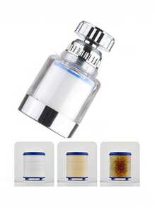 1入組多功能水龍頭過濾器水龍頭增壓過濾器濾水器花洒濾芯可更換商場浴室防濺濾嘴 - 銀色 - 查看 6