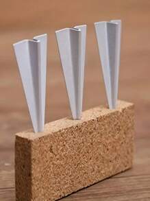 12Pcs/Box Creative  Airplane Message Board - 3D Paper Airplane Pushpin Paste Painting Nail - White - View 8