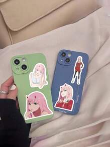 60 miếng dán hình cô gái Anime, đồ trang trí sáng tạo cho sổ tay, bình nước, văn phòng phẩm và nhật ký tự làm, đồ dùng học tập, trở lại trường - Hồng - Xem 11