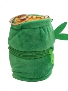 1個3英寸可愛的熊貓形狀毛絨玩具包掛件 - 綠色 - 查看 6