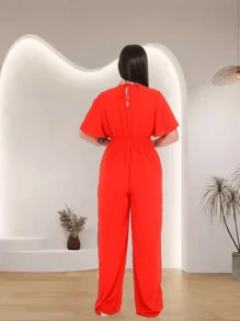 Women Jumpsuits - Red - View 3