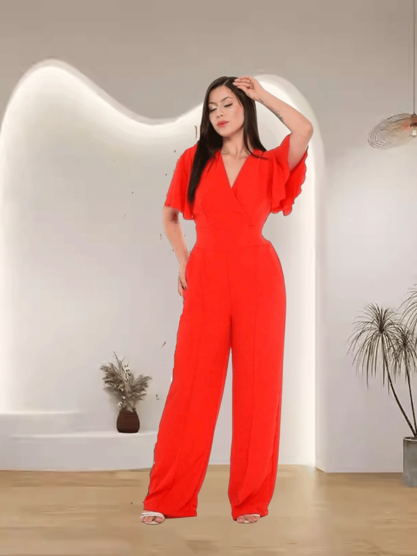 Women Jumpsuits - Red - View 1