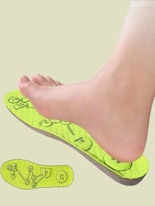 1雙蒿草防臭鞋墊,吸汗、透氣、除臭、香氛、吸震、按摩、緩解腳疲勞、運動鞋墊 - 綠色 - 查看 2