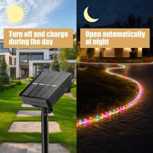 1pc Outdoor Solar Decorative Light String, 8 Lighting Modes, Outdoor IP67 Waterproof, Suitable For Garden Lawn Decoration, House Decoration, Outdoor Wedding Venue Decoration And City Roadside Decoration. Suitable For Festival Decorative Lights