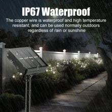 1pc Outdoor Solar Decorative Light String, 8 Lighting Modes, Outdoor IP67 Waterproof, Suitable For Garden Lawn Decoration, House Decoration, Outdoor Wedding Venue Decoration And City Roadside Decoration. Suitable For Festival Decorative Lights