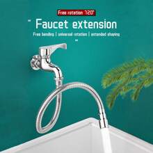 1入組水龍頭擴展器，防濺噴水龍頭延伸器，萬用頭和口子不銹鋼延伸器 - 彩色 - 查看 2