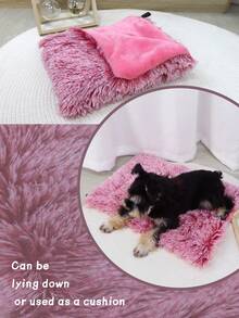 1 Miếng lông tơ Hai bên Nguôi đi Sang trọng Và Flannel Chăn thú cưng Siêu Mềm Và Ấm áp Trong nhà Mèo Và Chó Đối với Lớn , Jumbo , Trung bình , Chó nhỏ Và Mèo - Màu Hồng Tươi - Xem 3