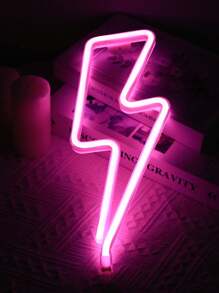 Neon Lightning Shape Light - Yellow - View 4