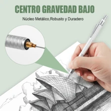 Mechanical Drawing Pencil, Mechanical Pencil, Low Center Of Gravity And Good Touch, Suitable For Painting And Drawing, Free Pen Case And Refill - 0.7毫米 - 查看 2